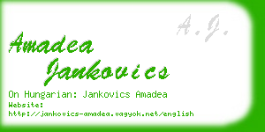 amadea jankovics business card